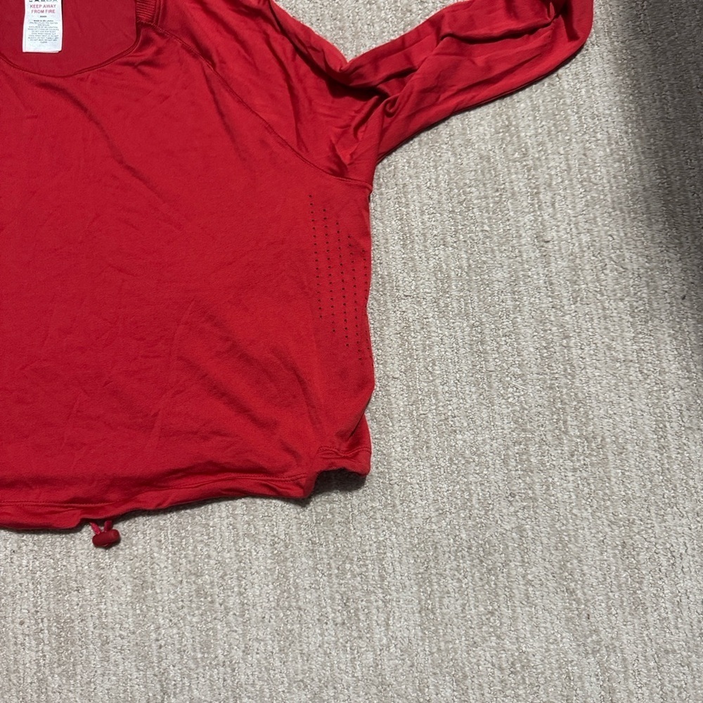 Gymshark Women’s Medium Red Sweat Talks Activewear Top Long Sleeve Shirt - Picture 2 of 11